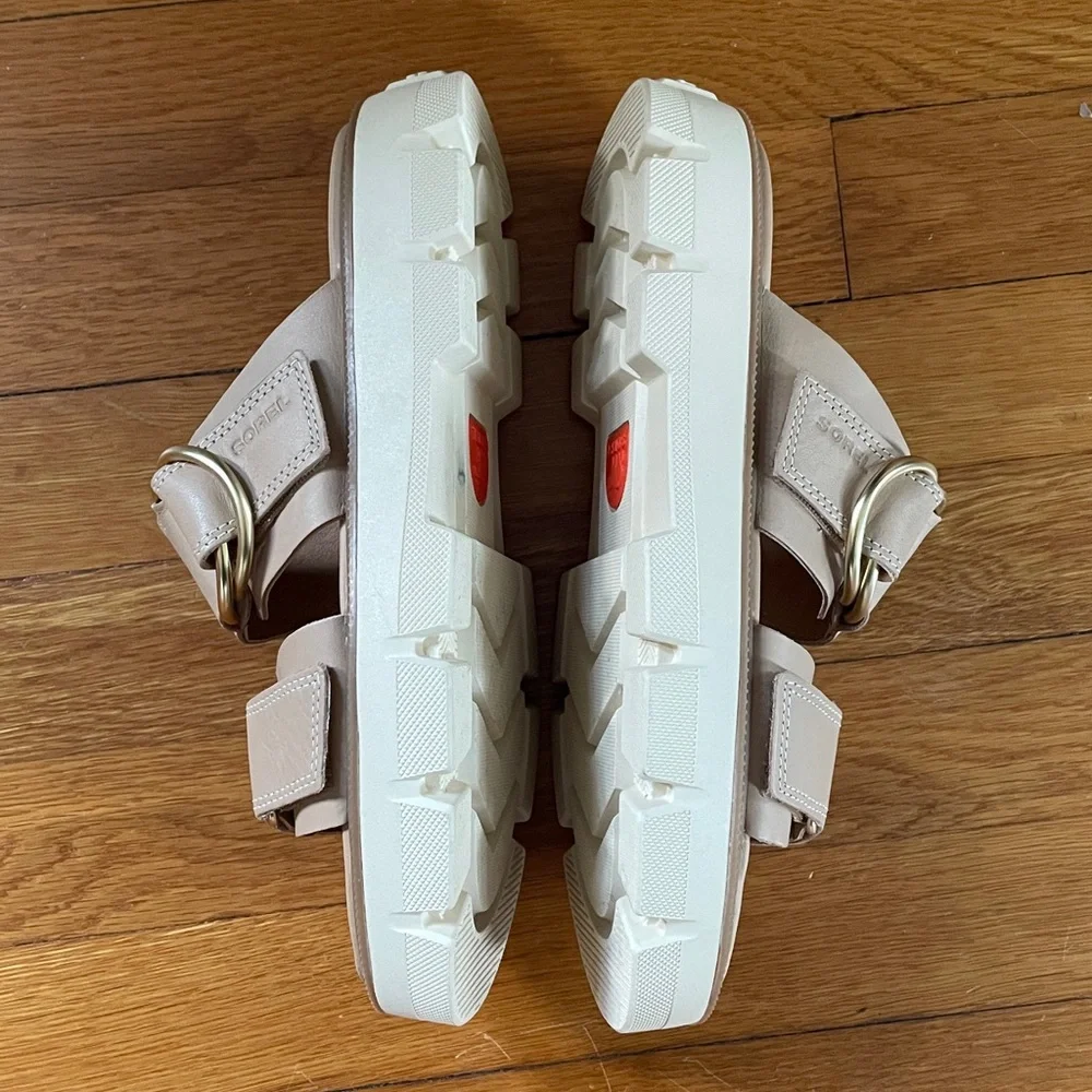 SOREL //  REIN CB™ Women's Slide Sandal in Honest Beige, Bleached Ceramic sz 7.5 - Picture 3 of 9